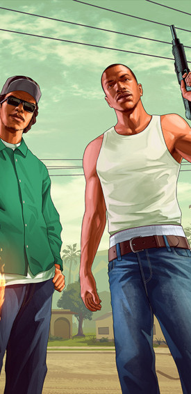 Grand Theft Auto San Andreas Fanart Samsung Galaxy Note S9 S8 QHD HD 4k Wallpaper