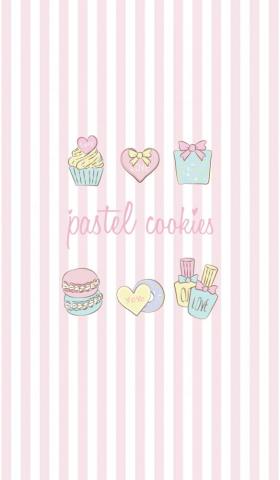 Pastel Color Icing Cookies Theme Cute Wallpaper Kawaii