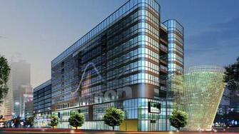 City 3d Architectural Commercial Street Wallpaper