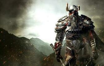 Wallpaper The Elder Scrolls Online Viking Armor Sword Ax