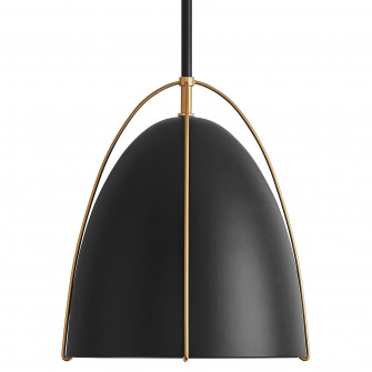 Fookchak Black Dome Pendant Light 10in Wallpaper