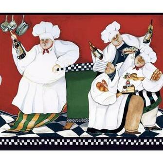 Fat Chef Wallpaper Border Am8847bd Cafe Kitchen Decor