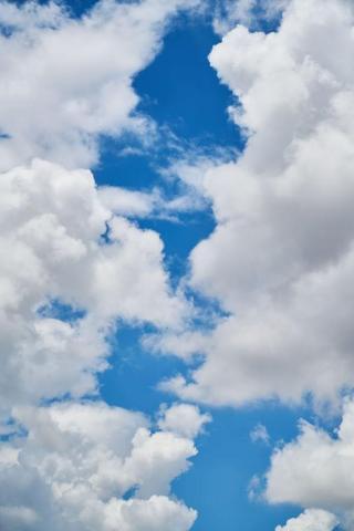 Blue Cloudy Sky Summer Clouds White Landscape Nature