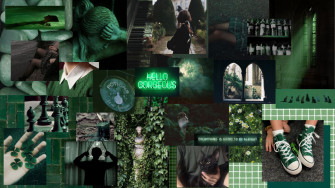Green Aesthetic In Laptop Wallpaper Slytherin