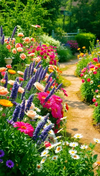 English Flower Garden Wallpaper