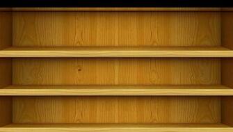 Wood Shelf Icon Stand
