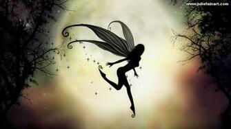 Julie Fain Art Silhouette Mermaid Fairy Faery