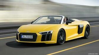 Audi R8 V10 Spyder Color Vegas Yellow Front HD