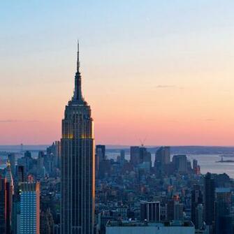Empire State Building At Dusk iPad Wallpaper HD