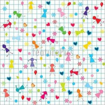 Background With Cartoon Kids Illustration Clip Art To At