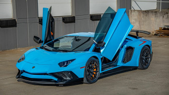 Lamborghini Aventador Blue HD Sv Roadster Wallpaper