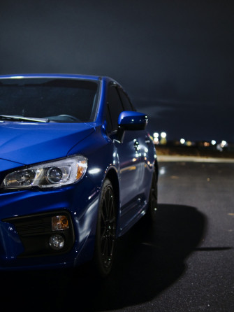 A Blue Car On Road Photo Jdm Image