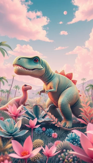 Aesthetic Dinosaurs Wallpaper