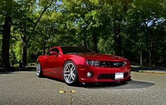 Wallpaper Chevrolet Camaro Ss Red Cars Trees