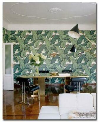 Wallpaper Hinson Martinique Nate Berkus Tropical Dining