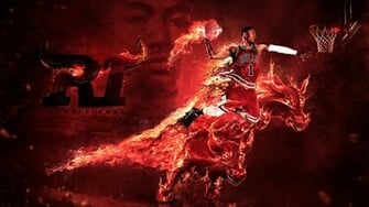 Derrick Rose Bulls High Resolution Wallpaper