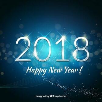 Happy New Year Background In Blue Tones Vector