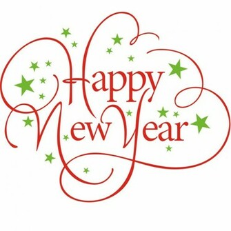 Happy New Year Messages Blue And White Balloons