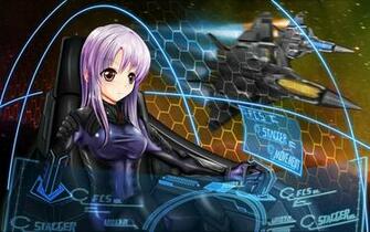 Anime Girl Sexy Space Starship