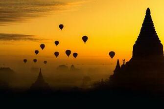 Myanmar Burma Temple Silhouette Wallpaper HD City 4k