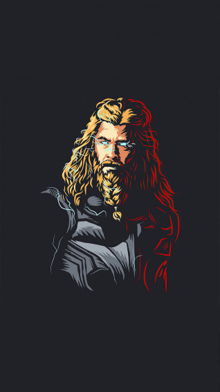 Thor Digital Art 4k Marvel iPhone Wallpaper