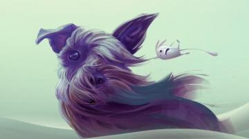 Paintings Humor Funny Animals Dogs Cute Artistic Wallpaper