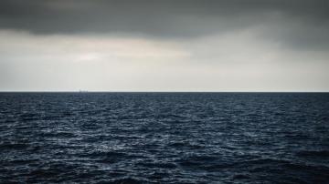Desktop Wallpaper Sea Waves Calm Skyline Horizon 5k HD