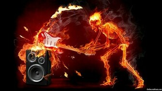 Fire Skulls Wallpaper