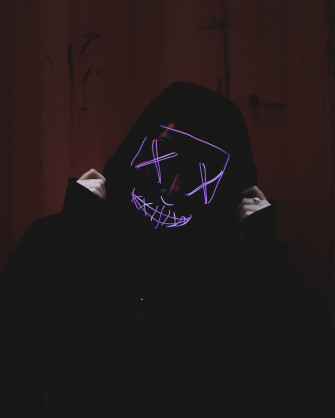 The Purge Mask Purple Fan Wallpaper