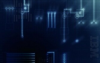 Ibm Blue Circuits Wallpaper Stock Photos