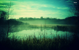 Foggy Lake Wallpaper Nature