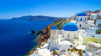 Santorini Wallpaper At Wallpaperbro