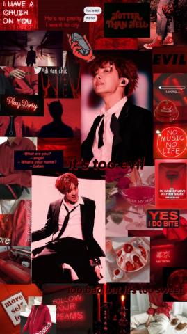 Evil Hoseok In Red Aesthetic Hope Wallpaper J