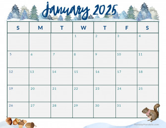 January Calendar Wallpaper