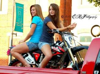 Girls On Dirt Bike By Aaron Tuell