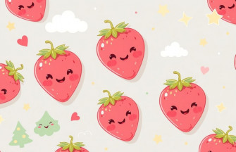 Kawaii Strawberry Wallpaper