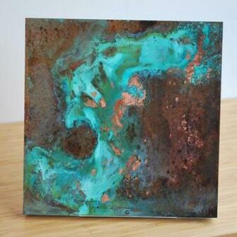 Custom Made Copper Patina Wall Art