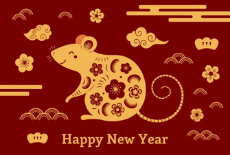 Happy Chinese New Year Zodiac Sign Of The Rat This
