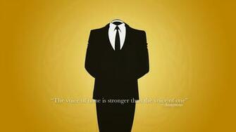 Anonymous Minimalistic Text Suit Wallpaper MixHD