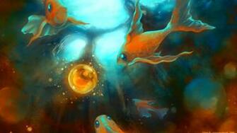 HD Cool Goldfish Background Widescreen And