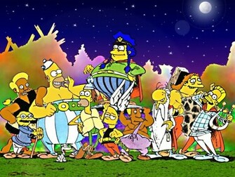 Asterix Wallpaper Simsons By
