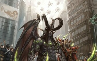 Illidan Stormrage Kaelthas Sunstrider Wallpaper