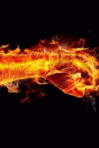 Fist Elemental Rendered Render Black Background Wallpaper