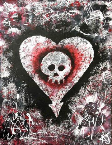 Alkaline Trio Heart And Skull By Kortniixzombii