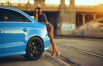 Wallpaper Audi Girl Legs Blue Vorsteiner Sun Day Nice