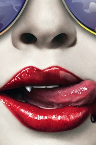 True Blood Vampire Lips Glasses iPhone HD Wallpaper