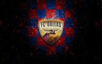 Wallpaper Dallas Fc Glitter Logo Mls Blue Red
