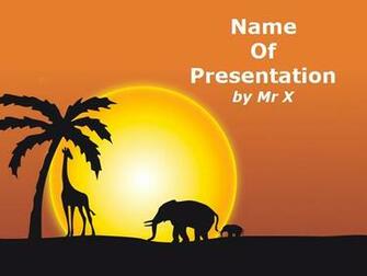 Africa Wild Animals Main Ppt Presentation Theme