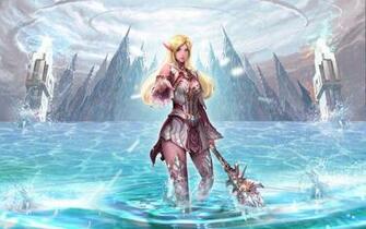 Fantasy Girls HD Light Elf Warrior Power Fondos