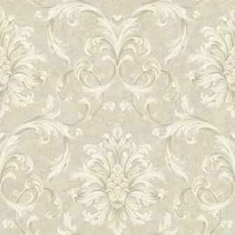 Ornate Scroll Damask Wallpaper Warehouse